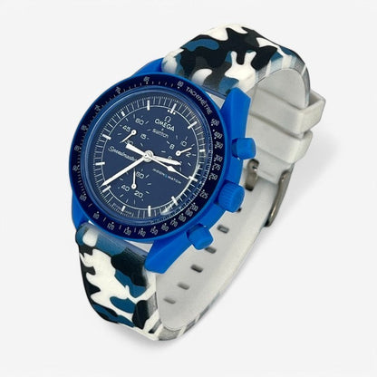 Bracelet MoonSwatch en Caoutchouc Militaire
