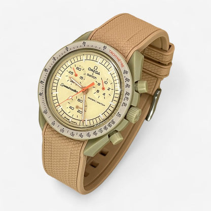 Bracelet MoonSwatch en Caoutchouc Texturé Premium Uni