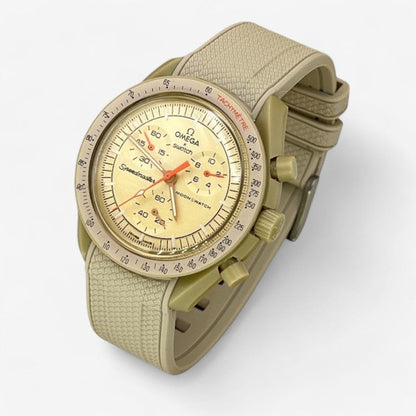 Bracelet MoonSwatch en Caoutchouc Texturé Premium Uni
