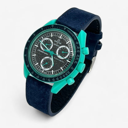 Bracelet MoonSwatch en Cuir Véritable Clair
