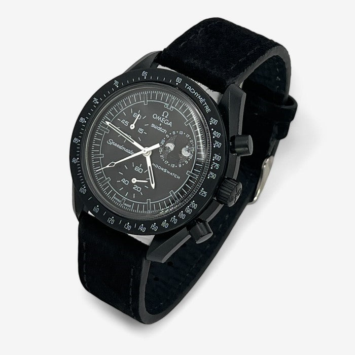 Bracelet MoonSwatch en Cuir Véritable Clair