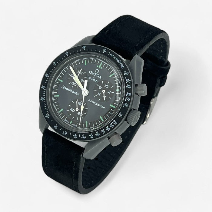 Bracelet MoonSwatch en Cuir Véritable Clair