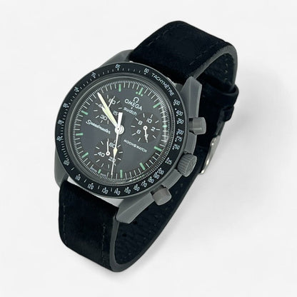 Bracelet MoonSwatch en Cuir Véritable Clair