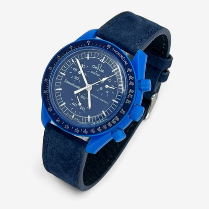 Bracelet MoonSwatch en Cuir Véritable Clair