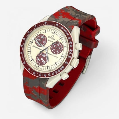Bracelet MoonSwatch en Caoutchouc Militaire