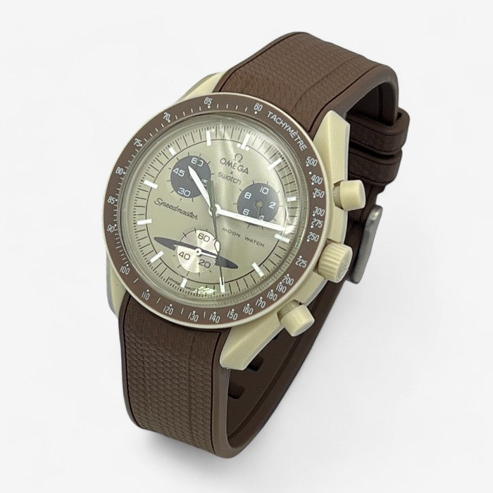 Bracelet MoonSwatch en Caoutchouc Texturé Premium Uni