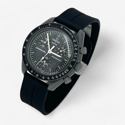 Bracelet MoonSwatch en Caoutchouc Rainuré à Clips