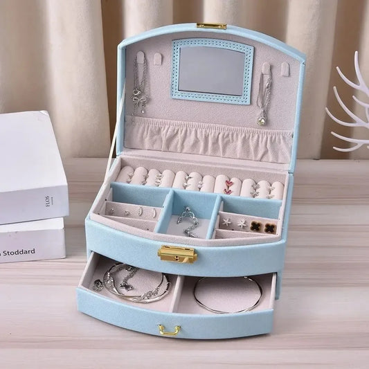 Boîte À Bijoux De Voyage Avec Miroir
