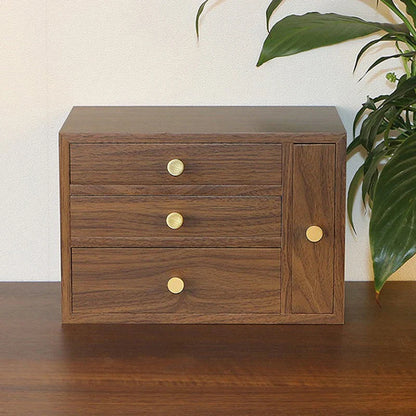 Boîte À Bijoux Bois Naturel Avec Vitre Transparente