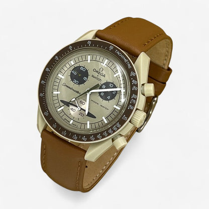 Bracelet MoonSwatch en Cuir Véritable Uni