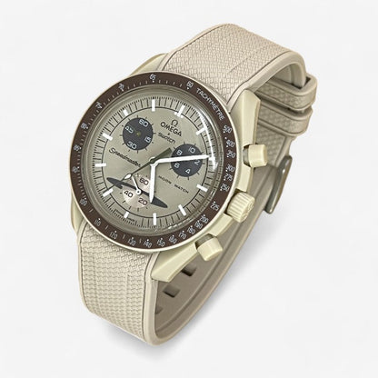 Bracelet MoonSwatch en Caoutchouc Texturé Premium Uni
