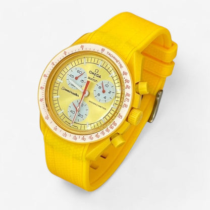 Bracelet MoonSwatch en Caoutchouc Texturé Premium Uni