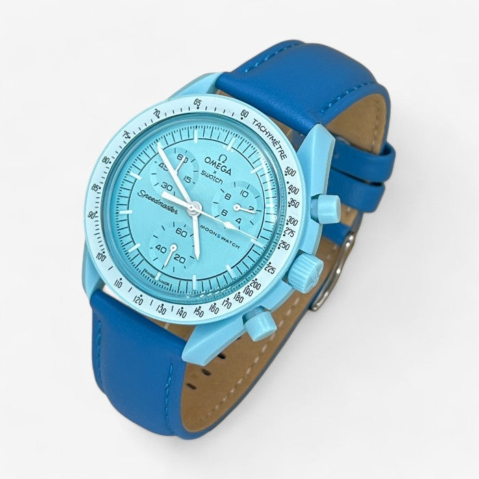 Bracelet MoonSwatch en Cuir Véritable Uni