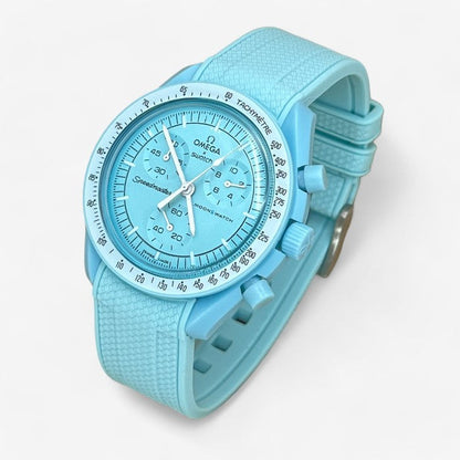 Bracelet MoonSwatch en Caoutchouc Texturé Premium Uni
