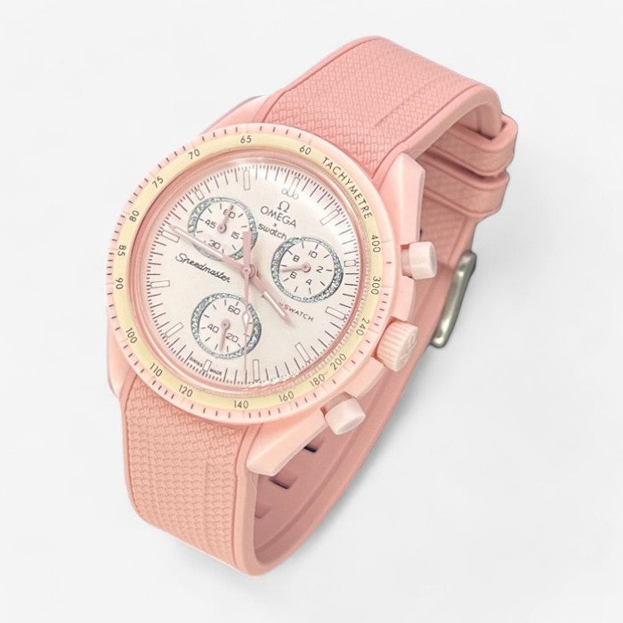 Bracelet MoonSwatch en Caoutchouc Texturé Premium Uni