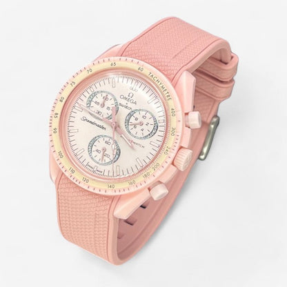 Bracelet MoonSwatch en Caoutchouc Texturé Premium Uni