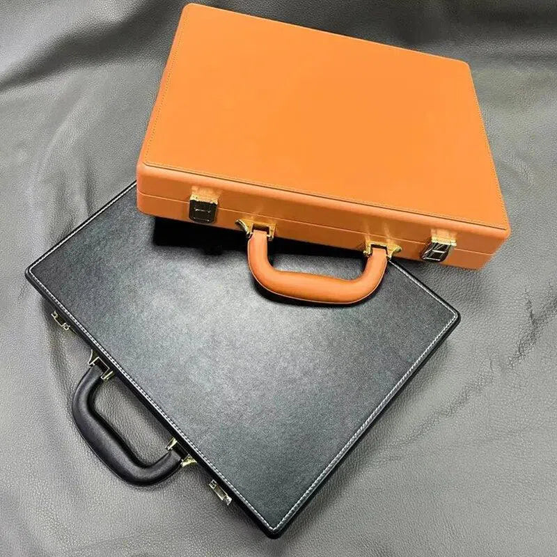 Valise à Montre Cloche en Cuir Caramel