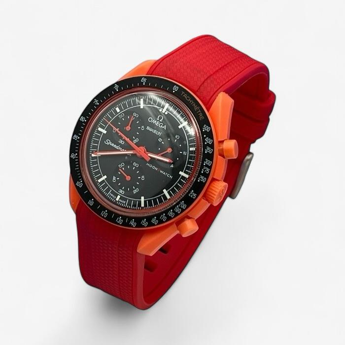 Bracelet MoonSwatch en Caoutchouc Texturé Premium Uni