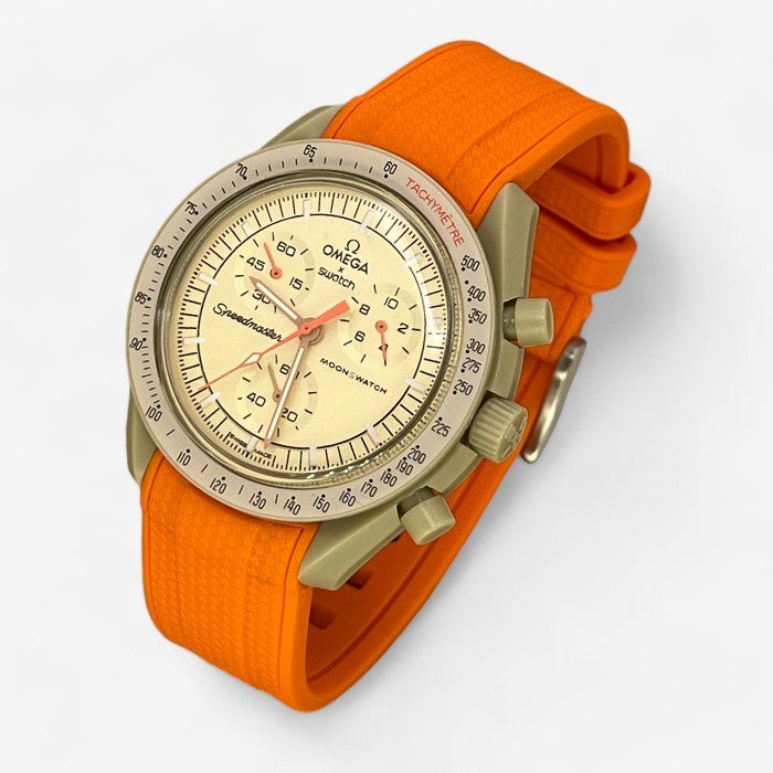 Bracelet MoonSwatch en Caoutchouc Texturé Premium Uni