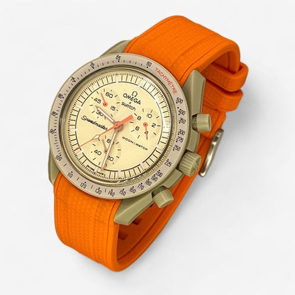Bracelet MoonSwatch en Caoutchouc Texturé Premium Uni