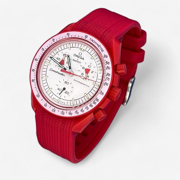 Bracelet MoonSwatch en Caoutchouc Texturé Premium Uni