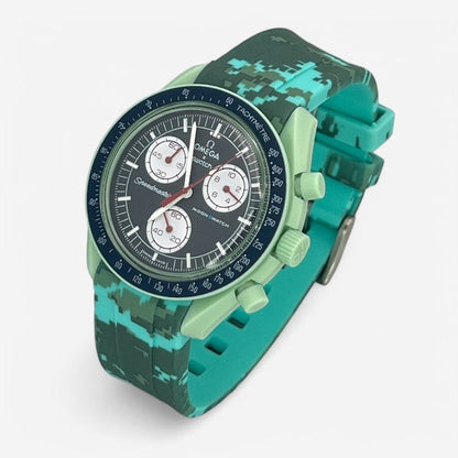 Bracelet MoonSwatch en Caoutchouc Militaire