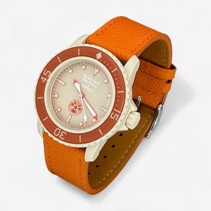 Bracelet Blancpain x Swatch en Cuir