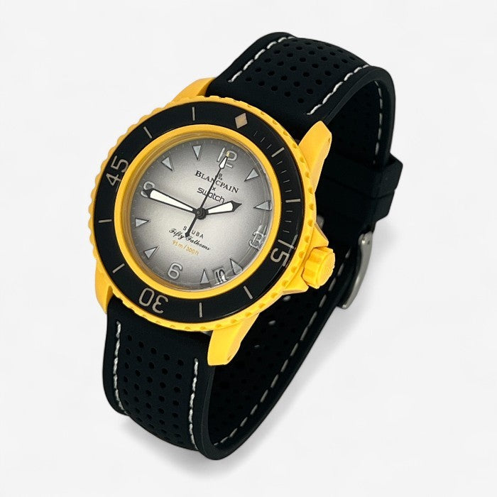 Bracelet Blancpain x Swatch Premium Caoutchouc Perforé