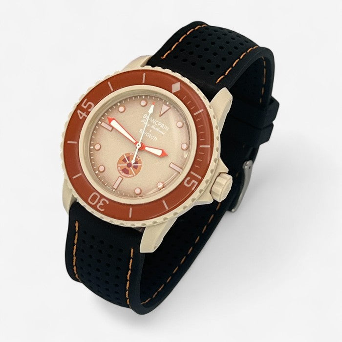 Bracelet Blancpain x Swatch Premium Caoutchouc Perforé