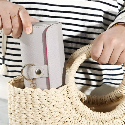 Boîte À Bijoux Cylindrique En Cuir Rotative