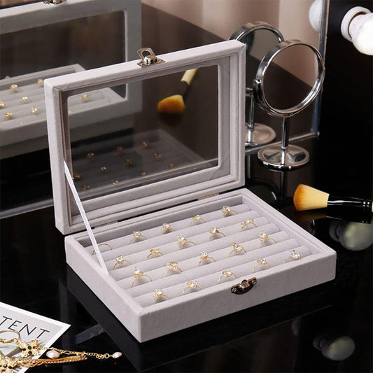 Boîte À Bijoux En Velours Pour Bagues