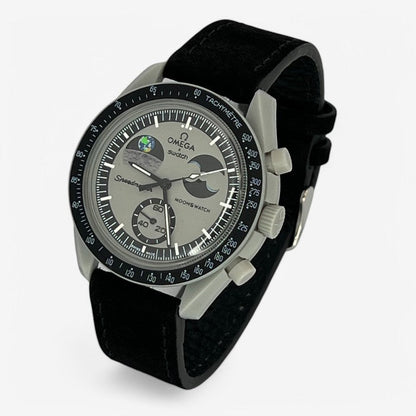 Bracelet MoonSwatch en Cuir Véritable Clair