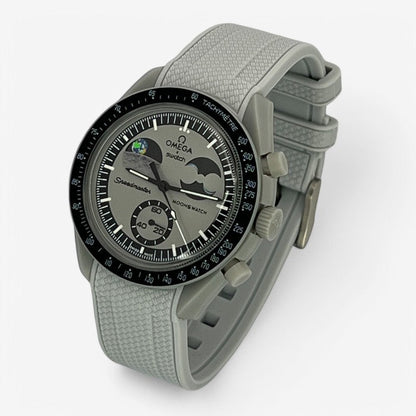 Bracelet MoonSwatch en Caoutchouc Texturé Premium Uni
