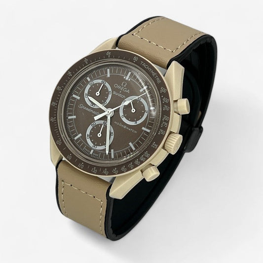 Bracelet MoonSwatch en Cuir Lisse