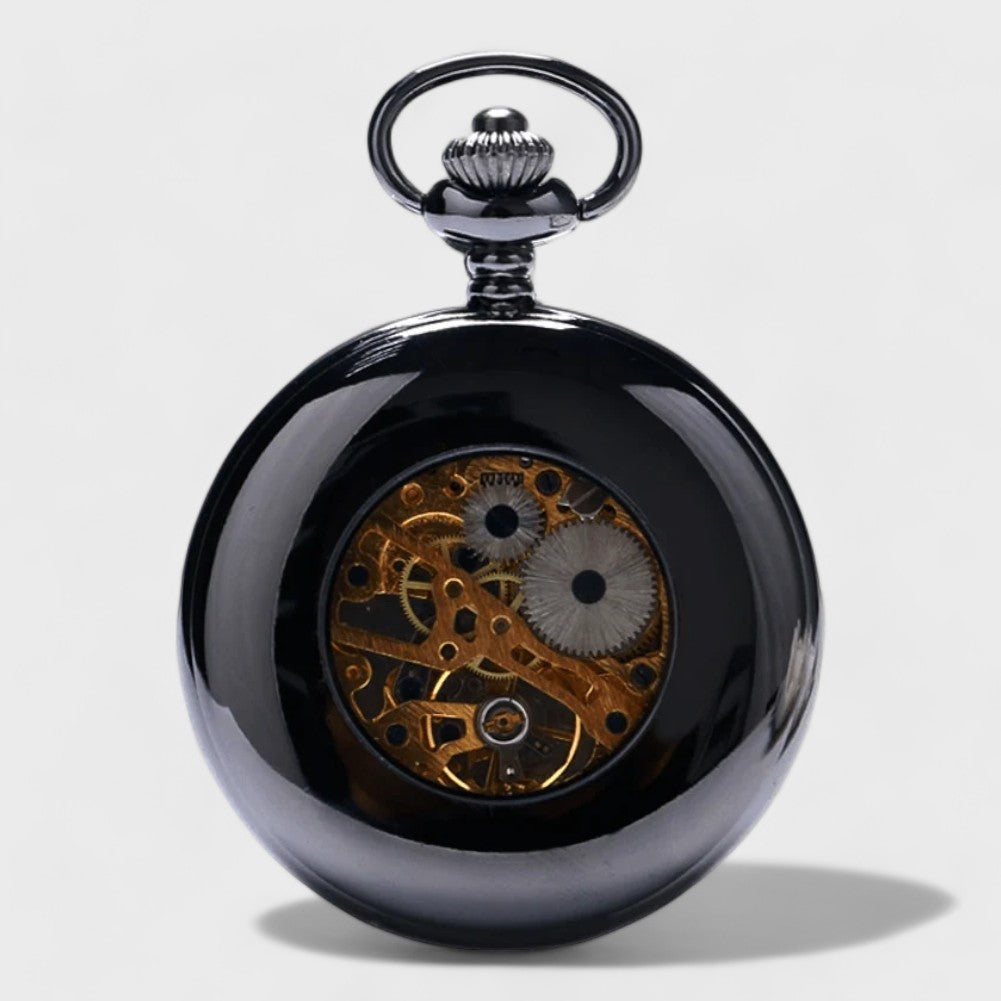 Montre À Gousset Design Noir