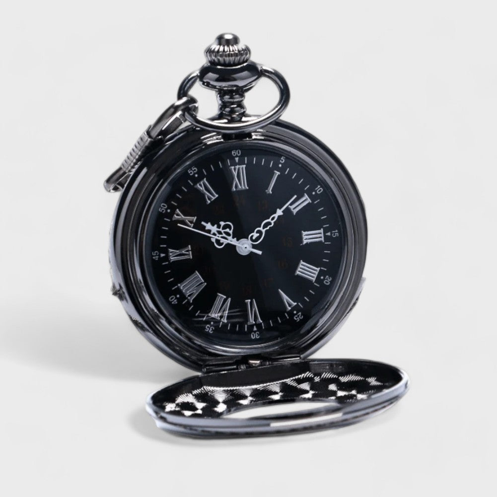 Montre À Gousset Design Noir