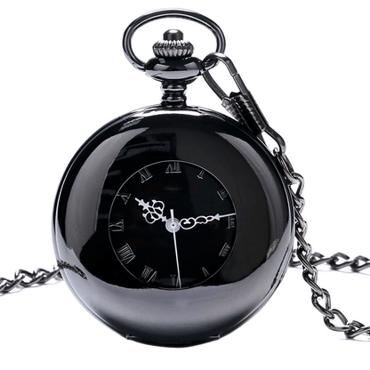 montre à gousset noire
