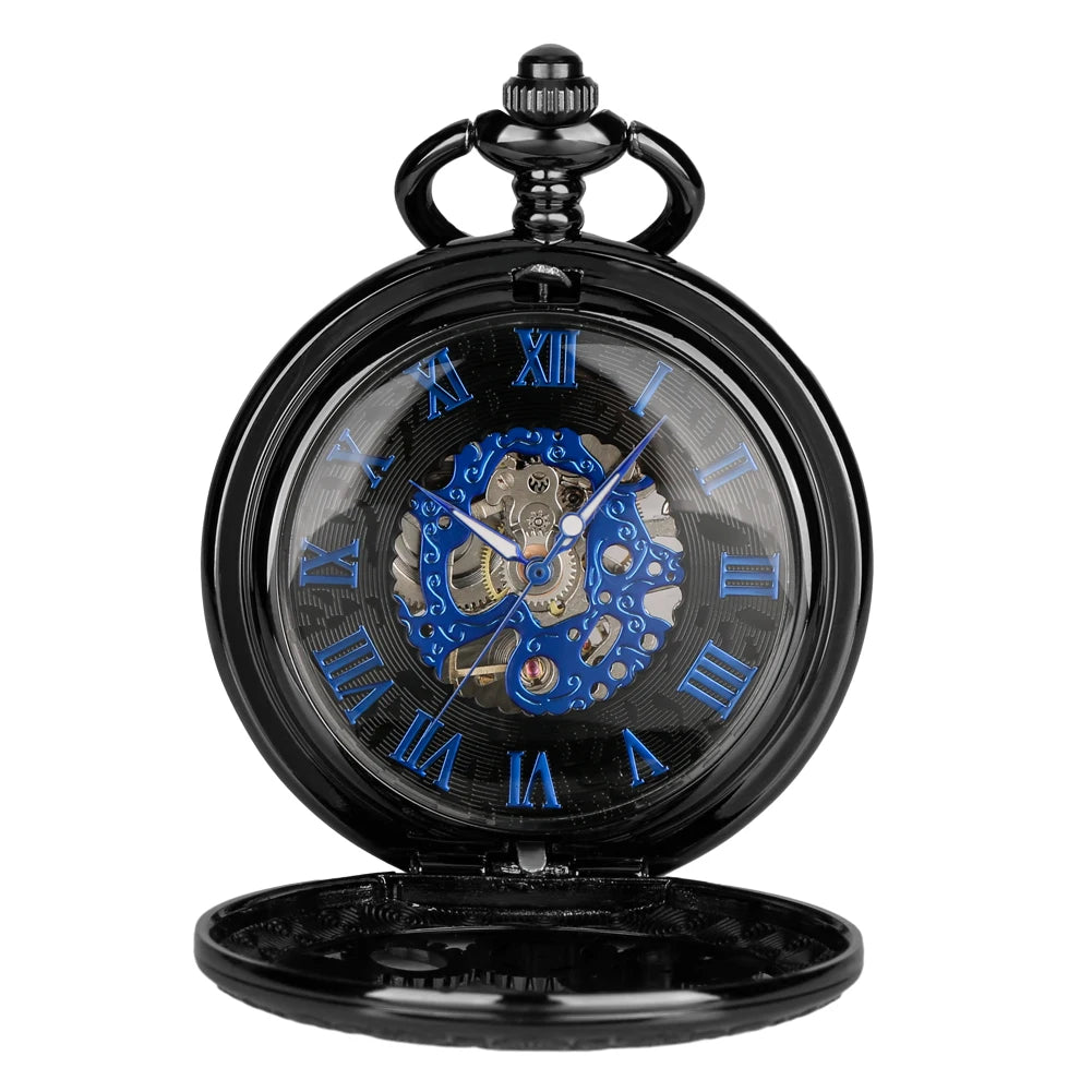 Montre à gousset Boîtier Fond Bleu et doré-Maison Horloger