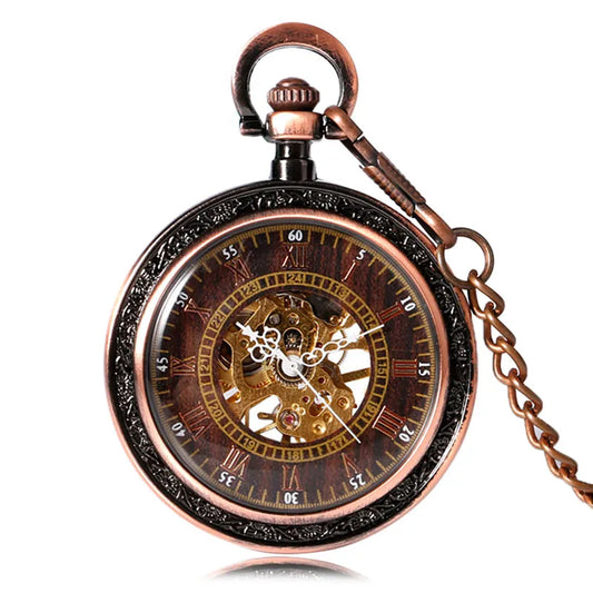 Montre à Gousset Moka Avec Chaine-Maison Horloger