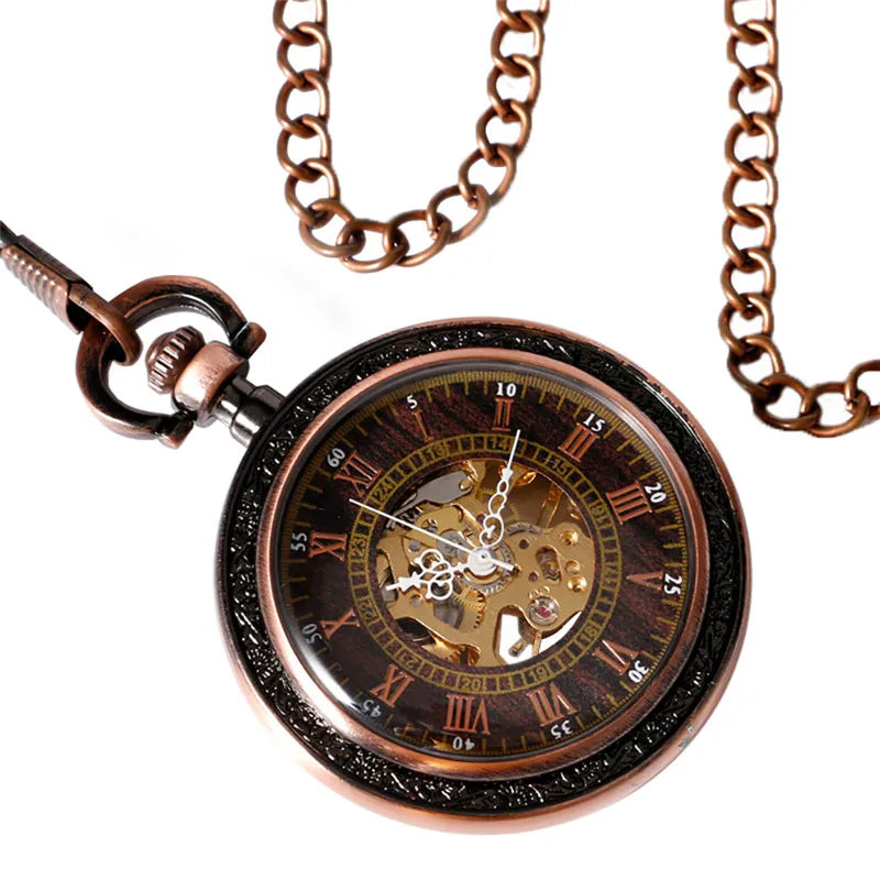 Montre à Gousset Moka Avec Chaine-Maison Horloger