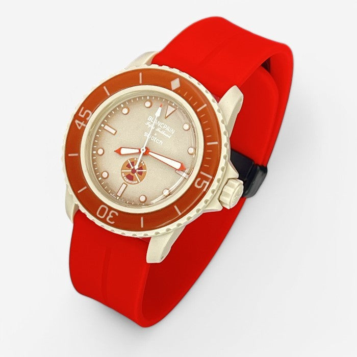 Bracelet Blancpain x Swatch en Caoutchouc à Clips