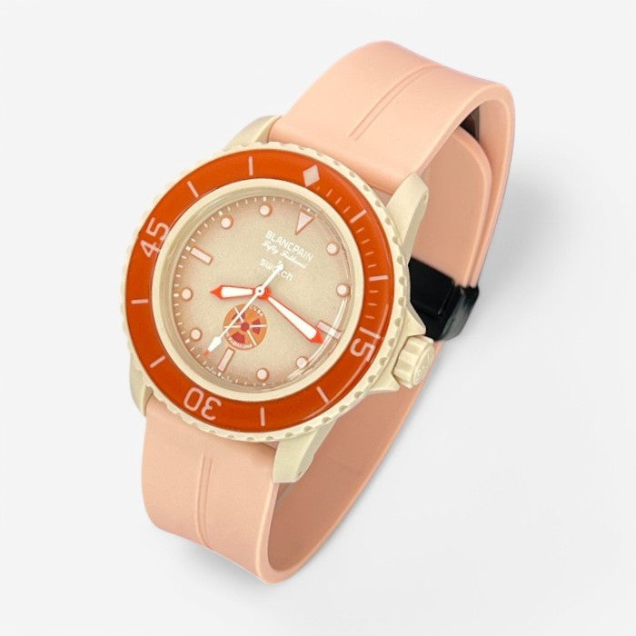 Bracelet Blancpain x Swatch en Caoutchouc à Clips