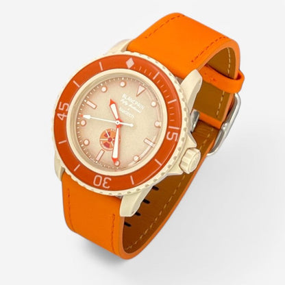 Bracelet Blancpain x Swatch Design en Cuir Véritable