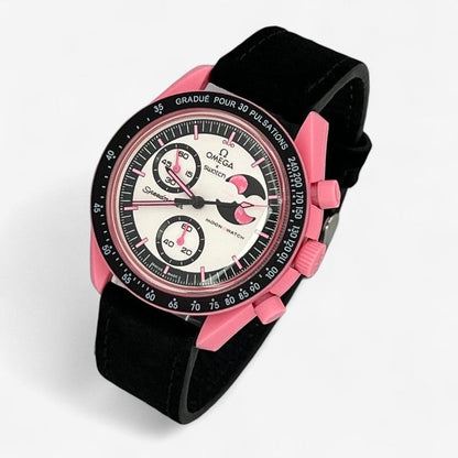 Bracelet MoonSwatch en Cuir Véritable Clair