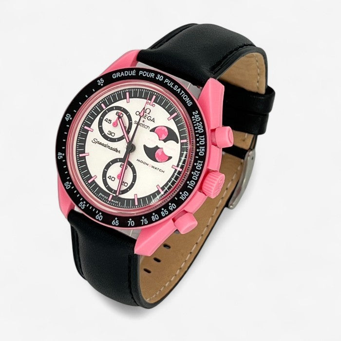 Bracelet MoonSwatch en Cuir Véritable Uni